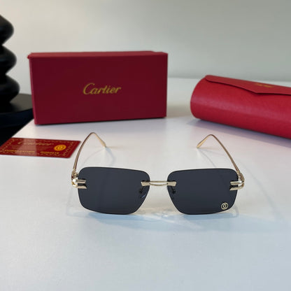 Cartier Lightweight Metal Rimless Silver Lens Sunglasses for Men & Wo - 432310 - detail image 2