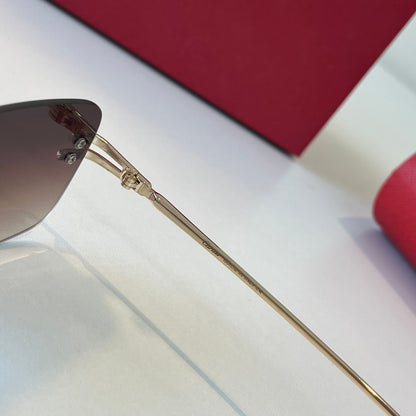 Cartier Lightweight Metal Rimless Silver Lens Sunglasses for Men & Wo - 493699 - detail image 9