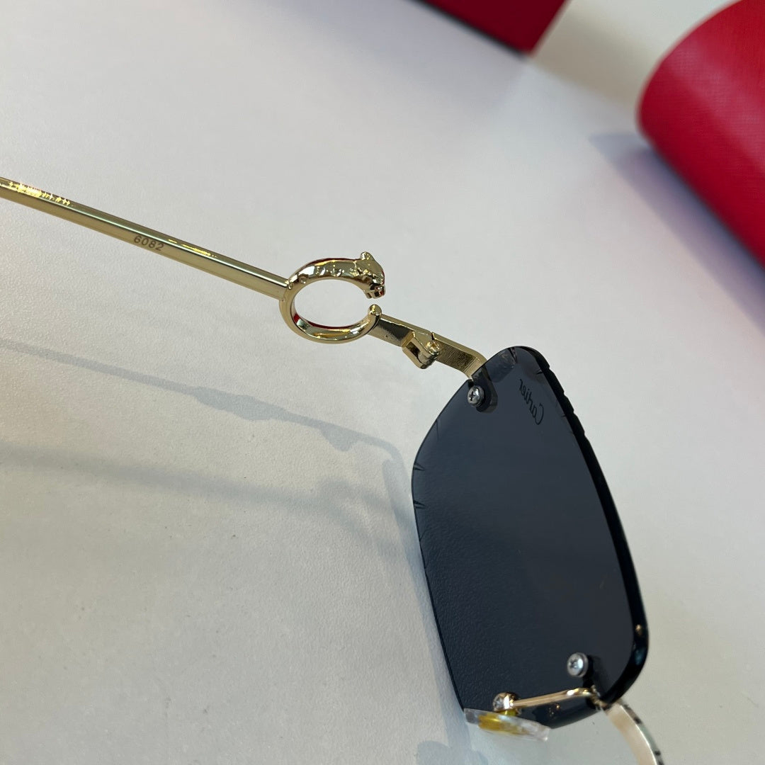 Cartier Lightweight Metal Rimless Silver Lens Sunglasses for Men & Wo - 399020 - detail image 9