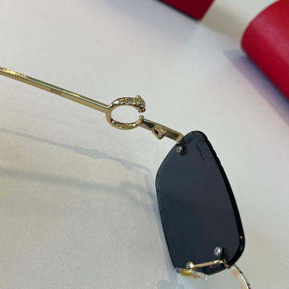 Cartier Lightweight Metal Rimless Silver Lens Sunglasses for Men & Wo - 358476 - detail image 9