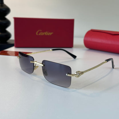 Cartier Lightweight Metal Rimless Silver Lens Sunglasses for Men & Wo - 465727 - detail image 3