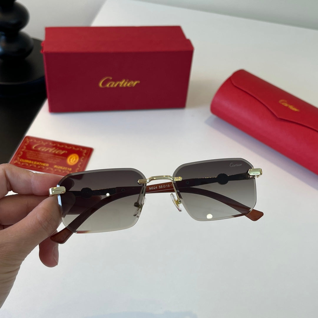 Cartier Lightweight Metal Rimless Silver Lens Sunglasses for Men & Wo - 432313 - detail image 4