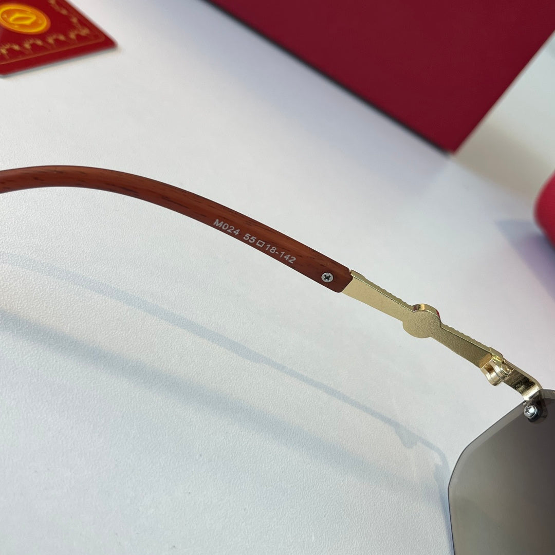 Cartier Lightweight Metal Rimless Silver Lens Sunglasses for Men & Wo - 432313 - detail image 10