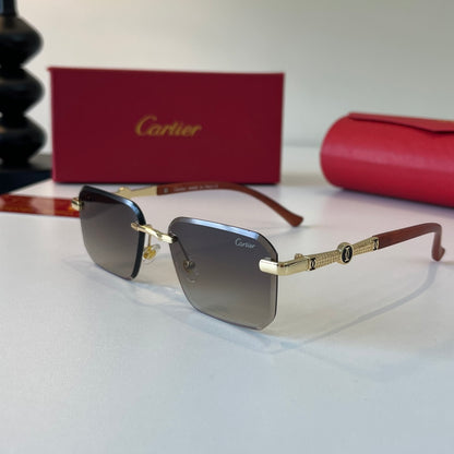 Cartier Lightweight Metal Rimless Silver Lens Sunglasses for Men & Wo - 465728 - detail image 3