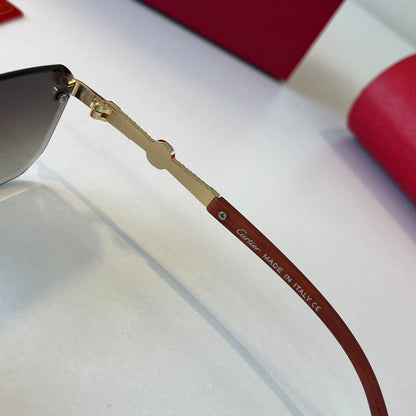 Cartier Lightweight Metal Rimless Silver Lens Sunglasses for Men & Wo - 432313 - detail image 11