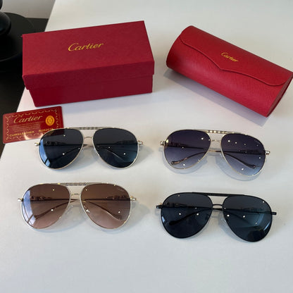 Cartier Lightweight Metal Rimless Silver Lens Sunglasses for Men & Wo - 465731 - detail image 11