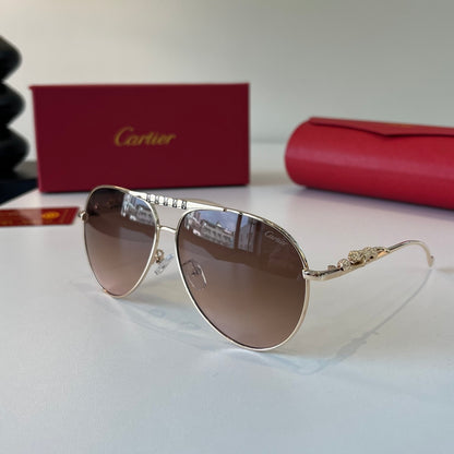 Cartier Lightweight Metal Rimless Red Lens Sunglasses for Men & Women - 465730 - detail image 3