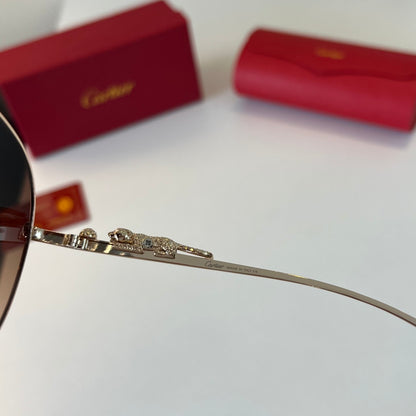 Cartier Lightweight Metal Rimless Red Lens Sunglasses for Men & Women - 465730 - detail image 11