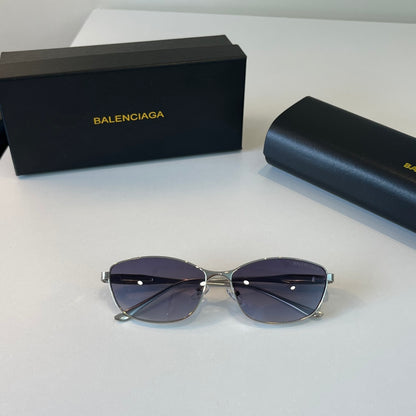 Balenciaga Rectangular Silver Lens Sunglasses for Men & Women - 358636 - detail image 4