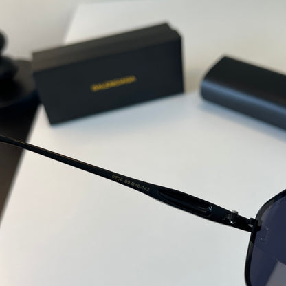 Balenciaga Rectangular Blue Lens Sunglasses for Men & Women - detail image 9