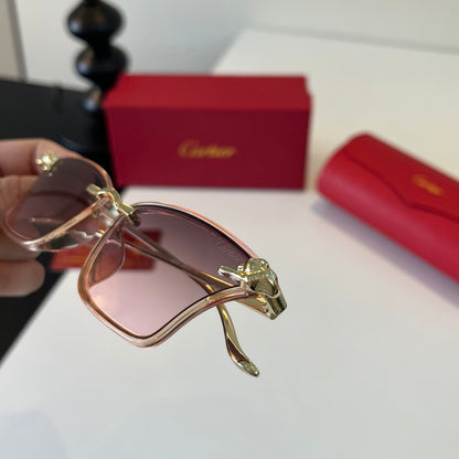 Cartier Lightweight Metal Rimless Silver Lens Sunglasses for Men & Wo - 487324 - detail image 6