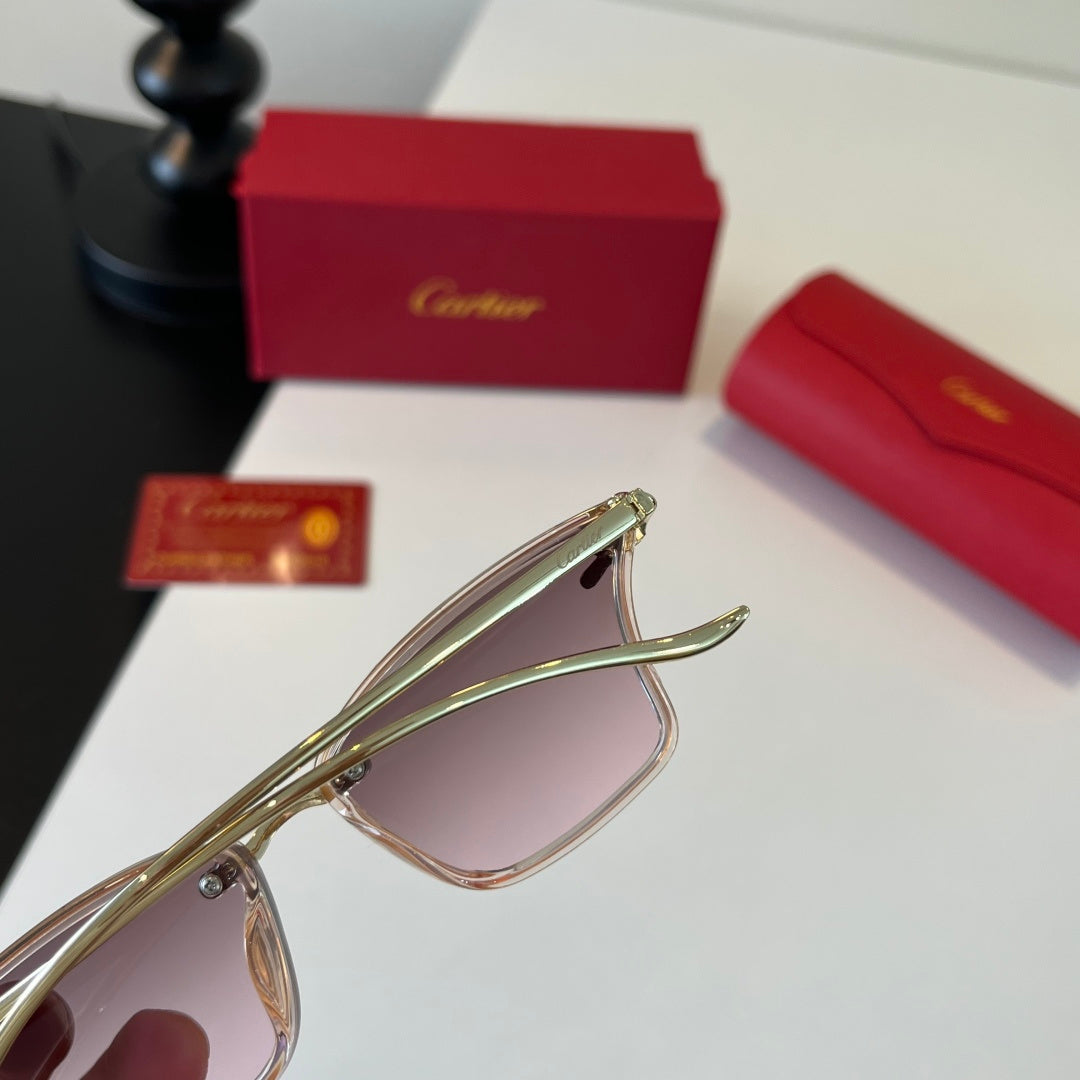 Cartier Lightweight Metal Rimless Silver Lens Sunglasses for Men & Wo - 487324 - detail image 7