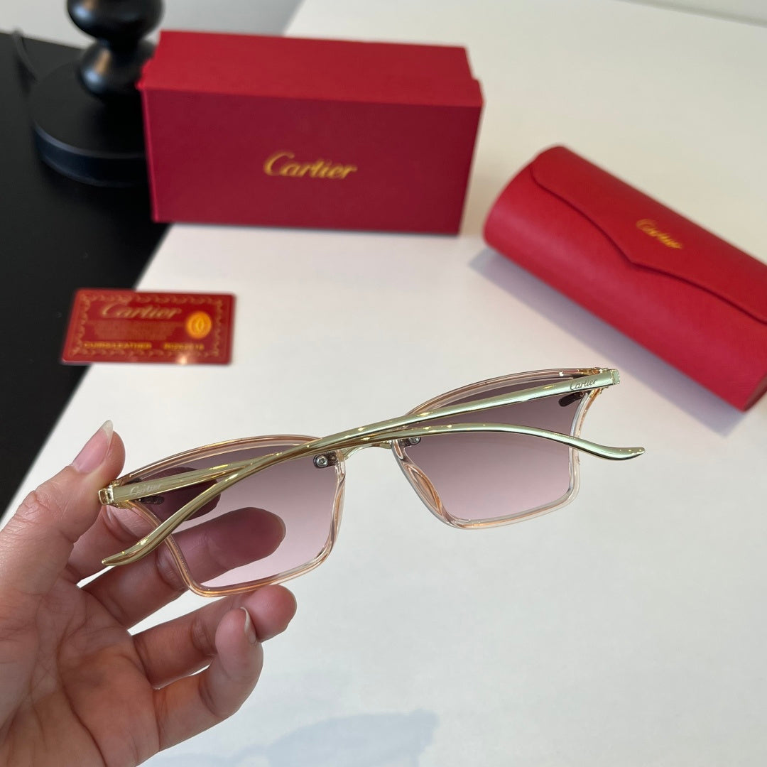 Cartier Lightweight Metal Rimless Silver Lens Sunglasses for Men & Wo - 487324 - detail image 8