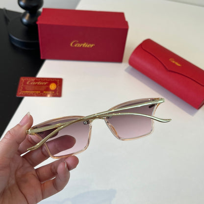 Cartier Lightweight Metal Rimless Silver Lens Sunglasses for Men & Wo - 432292 - detail image 8