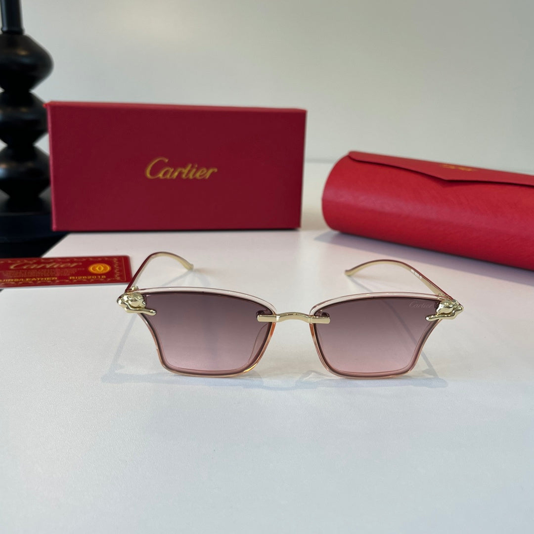 Cartier Lightweight Metal Rimless Silver Lens Sunglasses for Men & Wo - 487324 - detail image 2