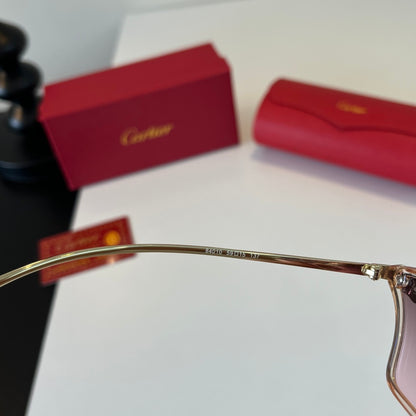 Cartier Lightweight Metal Rimless Silver Lens Sunglasses for Men & Wo - 372272 - detail image 9