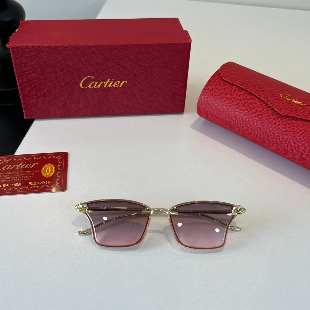 Cartier Lightweight Metal Rimless Silver Lens Sunglasses for Men & Wo - 372272 - detail image 4