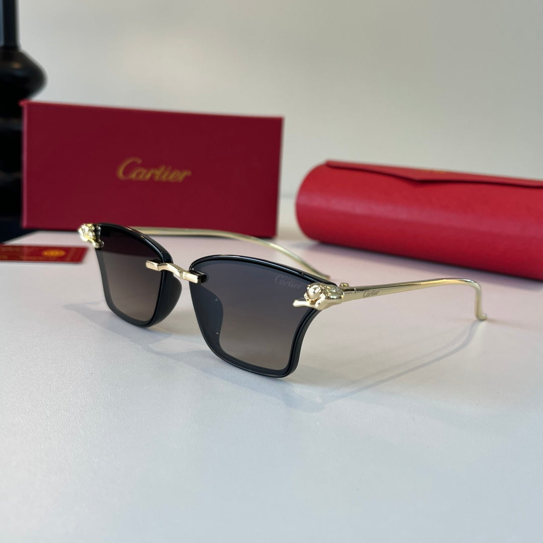 Cartier Lightweight Metal Rimless Silver Lens Sunglasses for Men & Wo - 372273 - detail image 3
