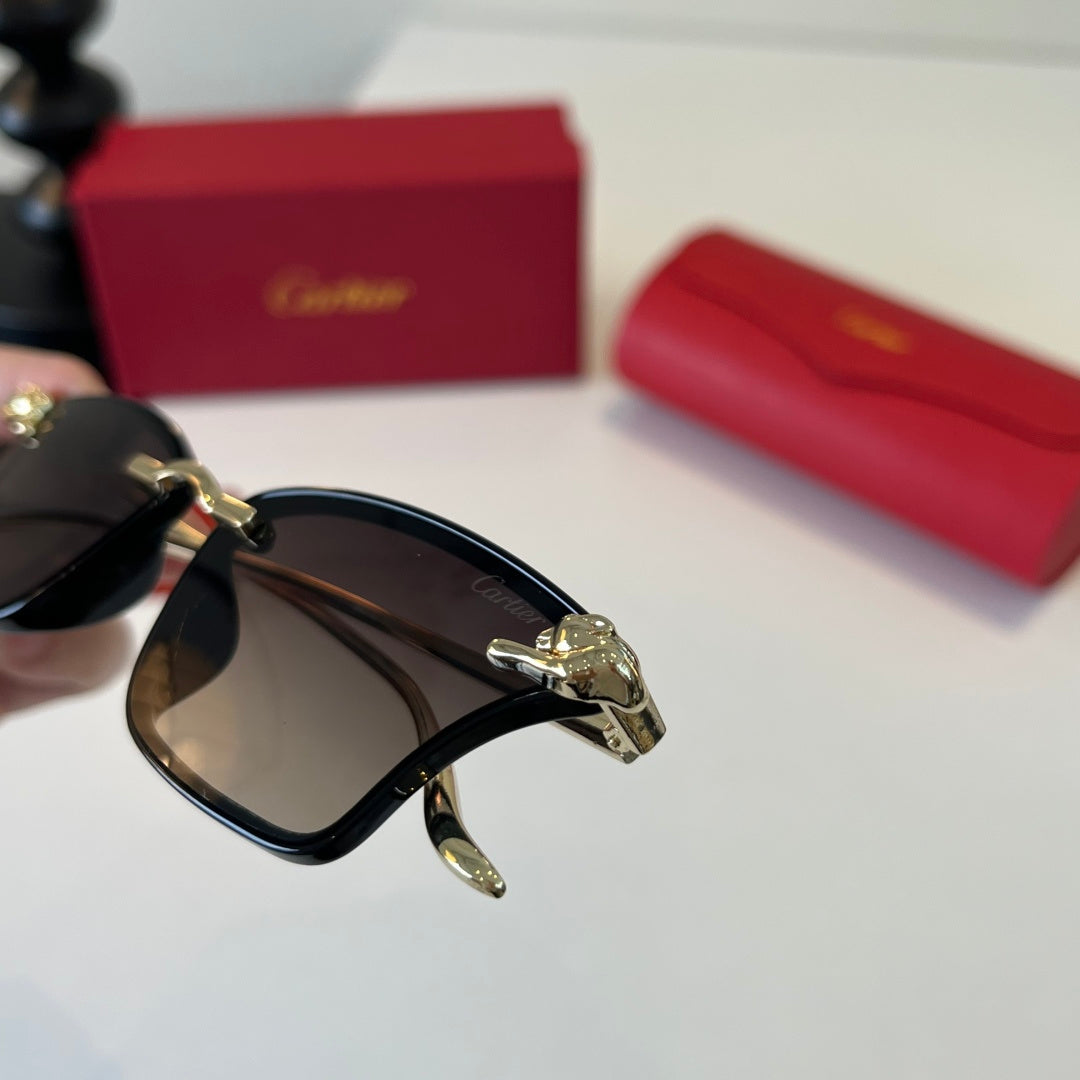 Cartier Lightweight Metal Rimless Silver Lens Sunglasses for Men & Wo - 372273 - detail image 6