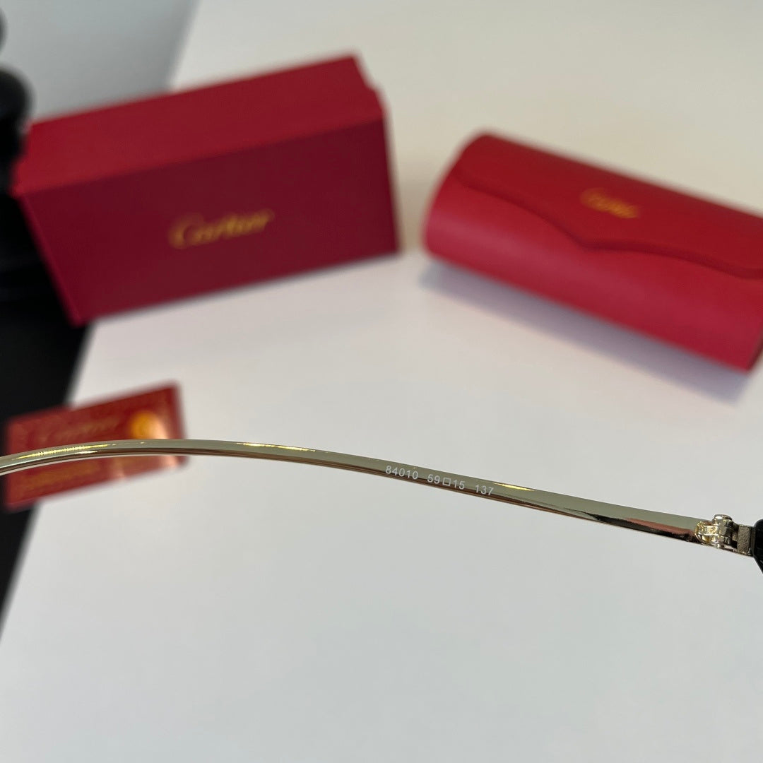 Cartier Lightweight Metal Rimless Silver Lens Sunglasses for Men & Wo - 415917 - detail image 9