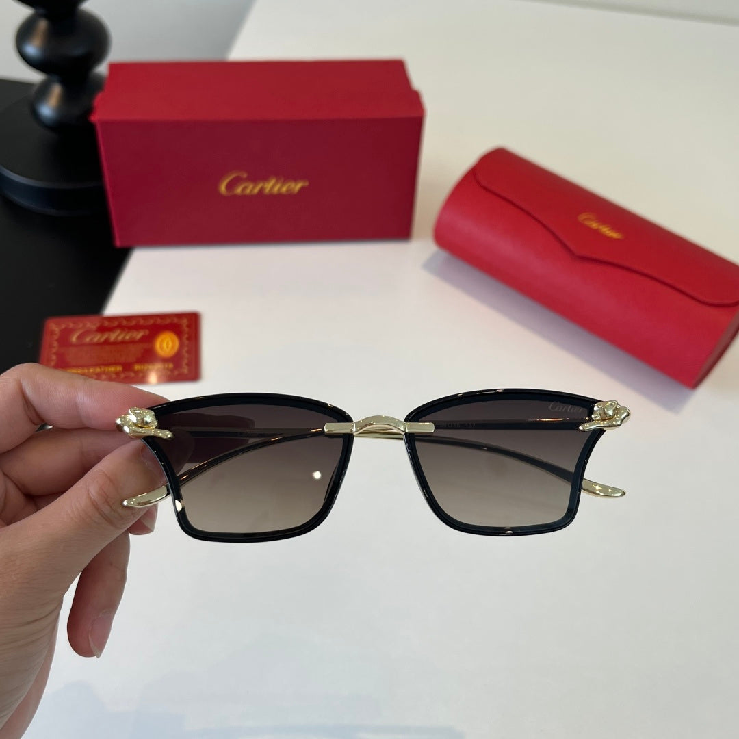 Cartier Lightweight Metal Rimless Silver Lens Sunglasses for Men & Wo - 372273 - detail image 5
