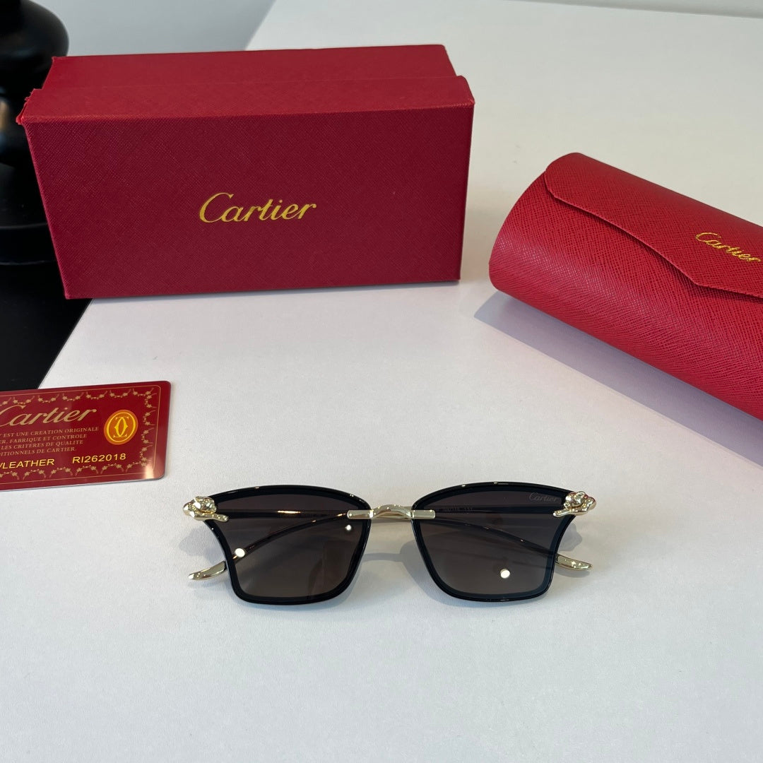 Cartier Lightweight Metal Rimless Silver Lens Sunglasses for Men & Wo - 372273 - detail image 4