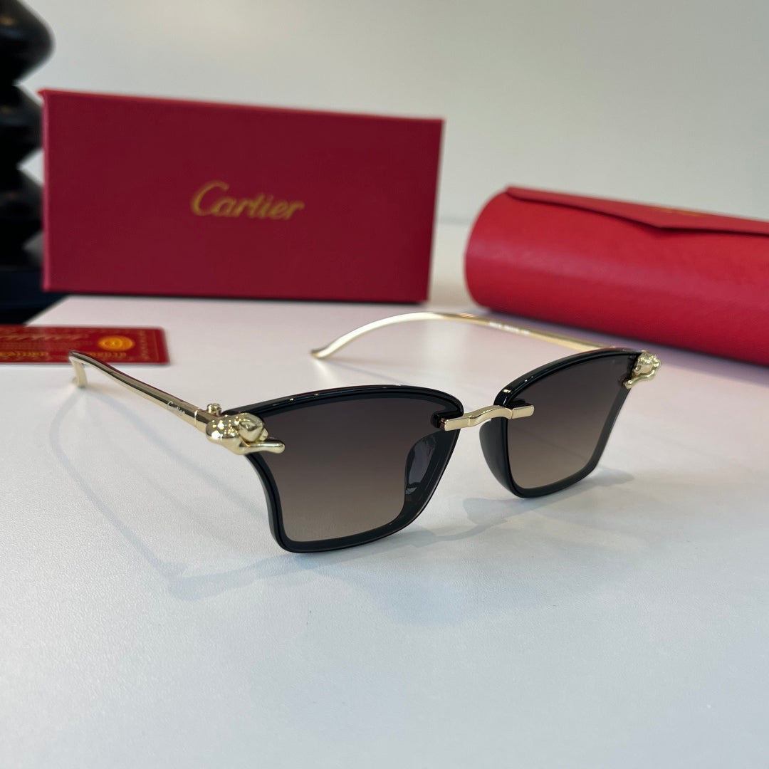 Cartier Lightweight Metal Rimless Silver Lens Sunglasses for Men & Wo - 432293