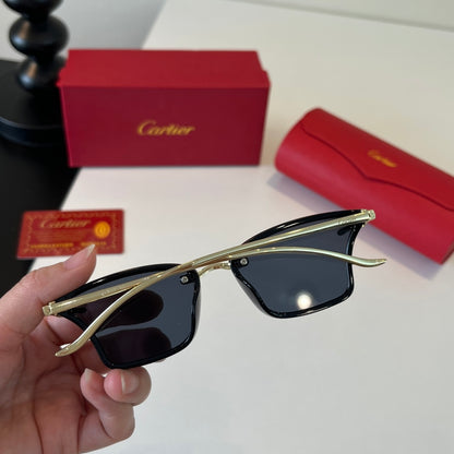 Cartier Lightweight Metal Rimless Silver Lens Sunglasses for Men & Wo - 432294 - detail image 8