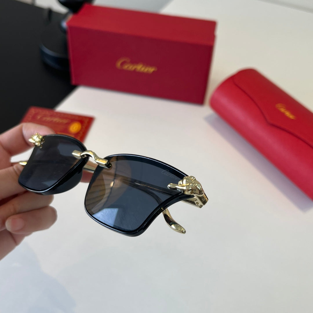 Cartier Lightweight Metal Rimless Silver Lens Sunglasses for Men & Wo - 432294 - detail image 6