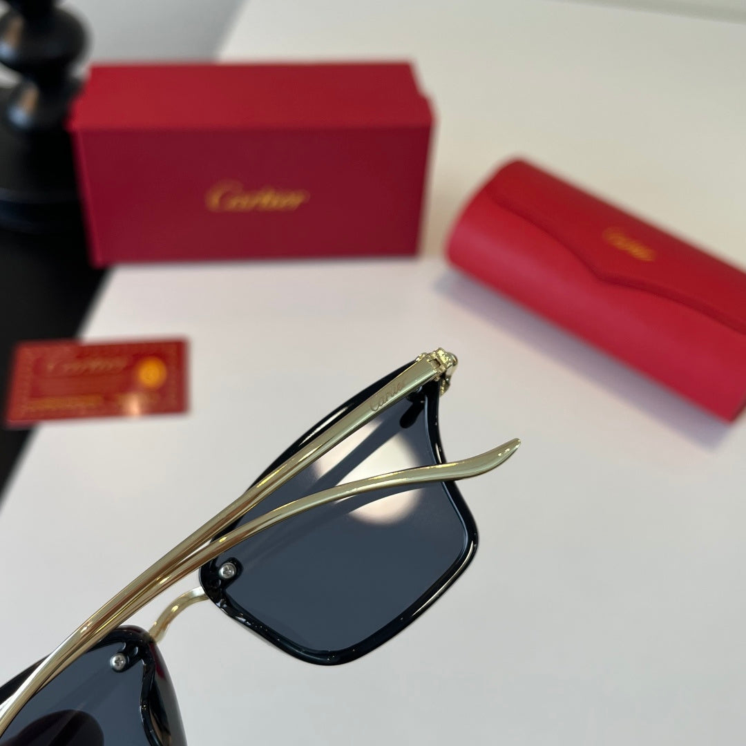 Cartier Lightweight Metal Rimless Silver Lens Sunglasses for Men & Wo - 432294 - detail image 7