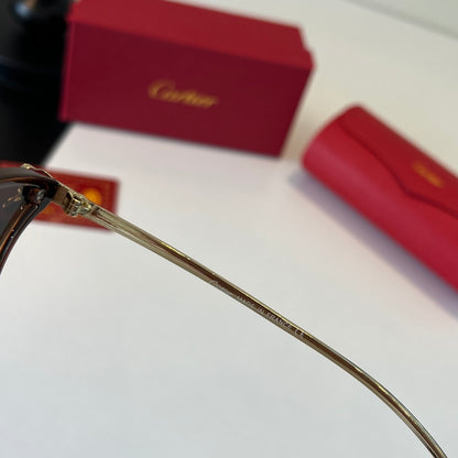 Cartier Lightweight Metal Rimless Brown Lens Sunglasses for Men & Wom - 432295 - detail image 10