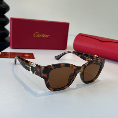 Cartier Fashion Black Lens Sunglasses for Men & Women - 382747
