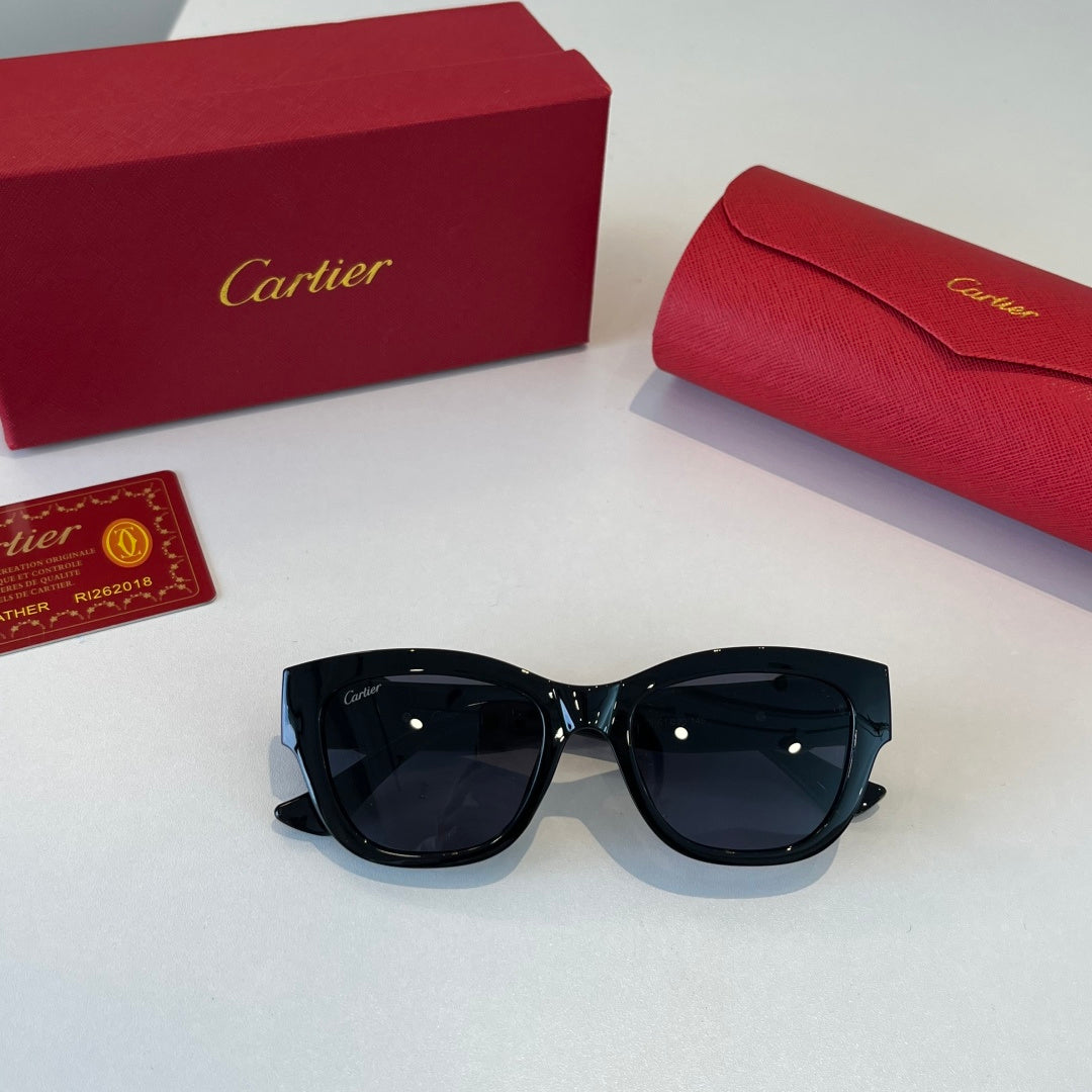 Cartier Fashion Black Lens Sunglasses for Men & Women - 382748 - detail image 5