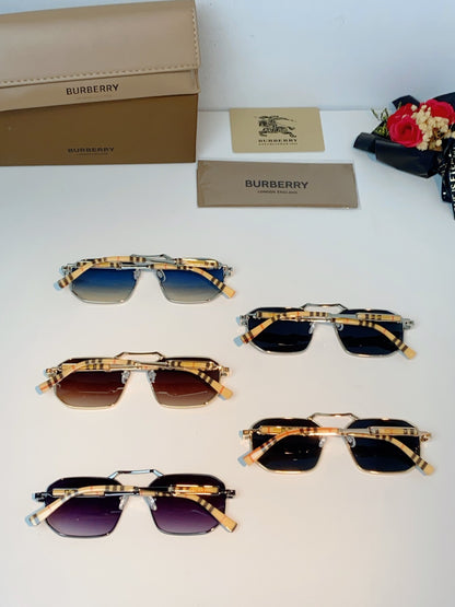 Burberry Metal Fashion Purple Lens Sunglasses for Men & Women - detail image 12
