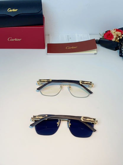 Cartier Lightweight Rimless Silver Lens Sunglasses for Men & Women - 358572 - detail image 12