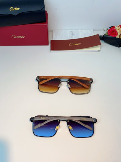 Cartier Metal Aviator Brown Lens Sunglasses for Men - detail image 12