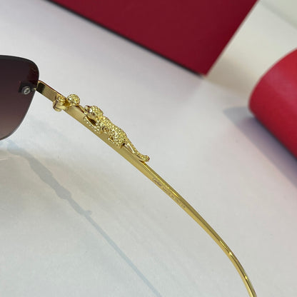Cartier Lightweight Metal Rimless Silver Lens Sunglasses for Men & Wo - 358463 - detail image 11
