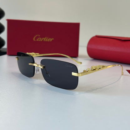 Cartier Lightweight Metal Rimless Silver Lens Sunglasses for Men & Wo - 358464 - detail image 3