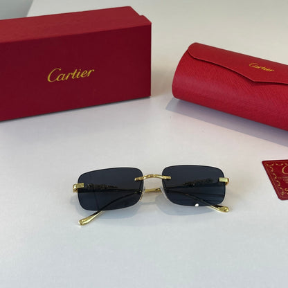 Cartier Lightweight Metal Rimless Silver Lens Sunglasses for Men & Wo - 358464 - detail image 4