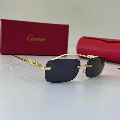 Cartier Lightweight Metal Rimless Silver Lens Sunglasses for Men & Wo - 358464