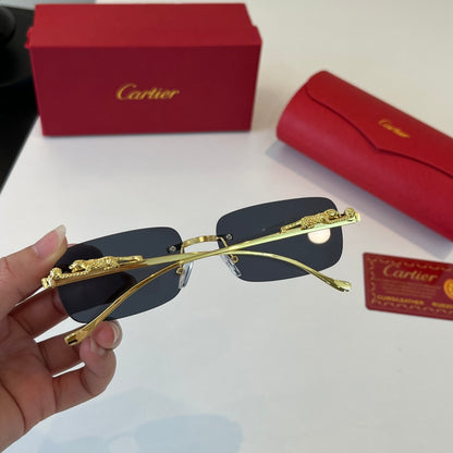 Cartier Lightweight Metal Rimless Silver Lens Sunglasses for Men & Wo - 358464 - detail image 8