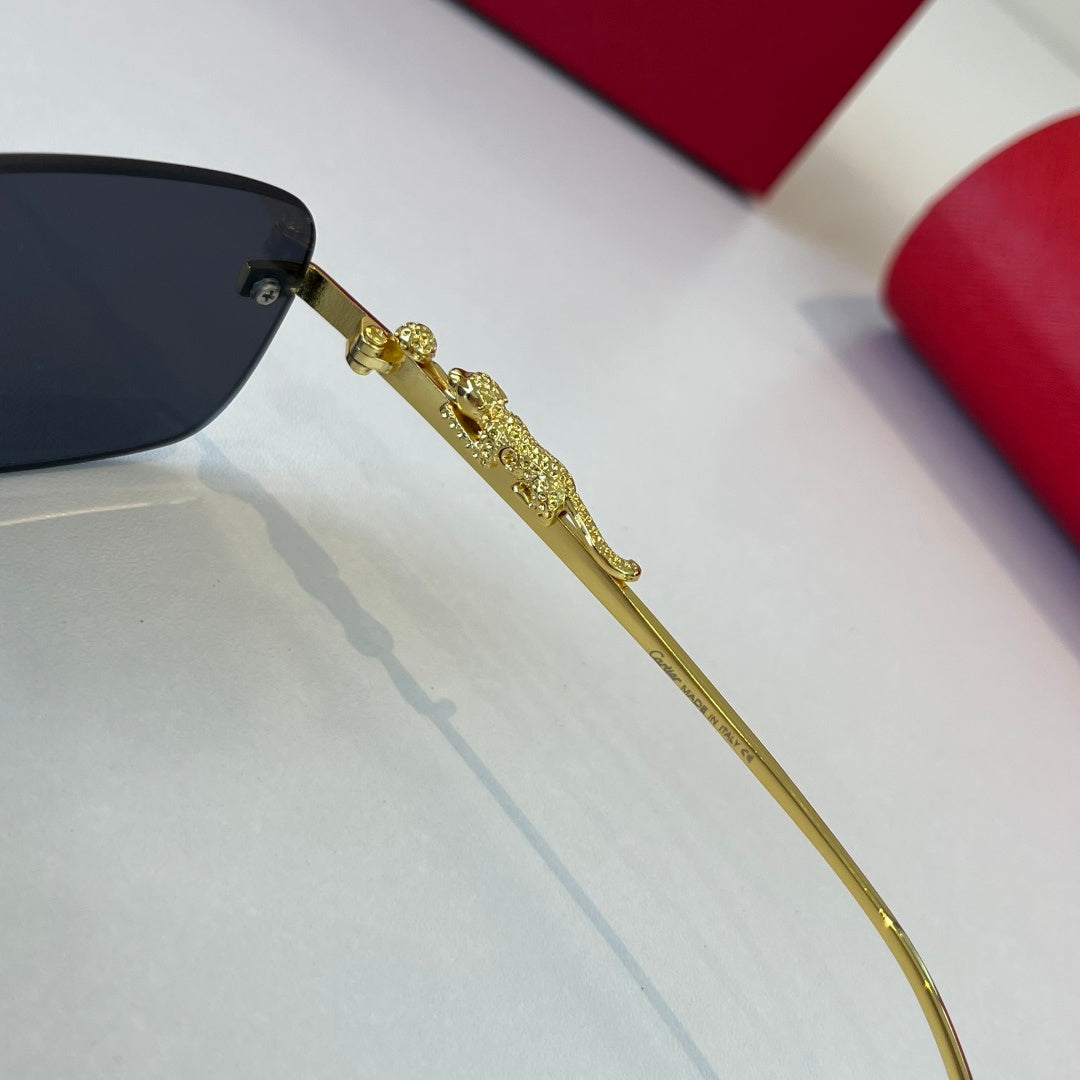 Cartier Lightweight Metal Rimless Silver Lens Sunglasses for Men & Wo - 358464 - detail image 10