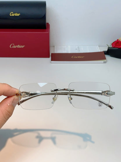 Cartier Lightweight Rimless Silver Lens Sunglasses for Men - 382855 - detail image 4