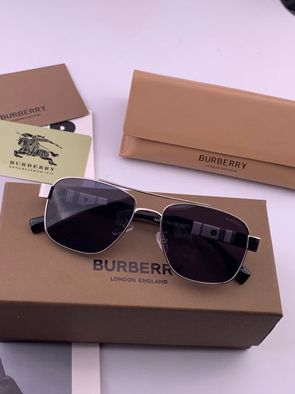 Burberry B201 Aviator Blue Lens Sunglasses for Men - 399085 - detail image 7