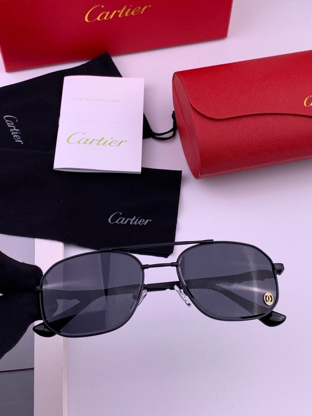 Cartier K61758 Fashion Pink Lens Sunglasses for Men & Women - 398996 - detail image 2