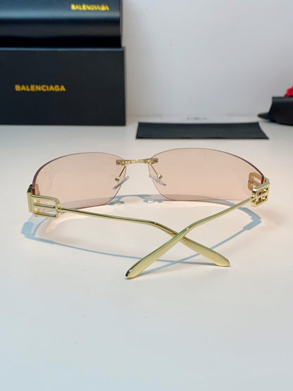 Balenciaga Lightweight Rimless Gold Lens Sunglasses for Men & Women - 399134 - detail image 3