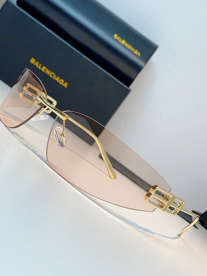 Balenciaga Lightweight Rimless Gold Lens Sunglasses for Men & Women - 399134 - detail image 7