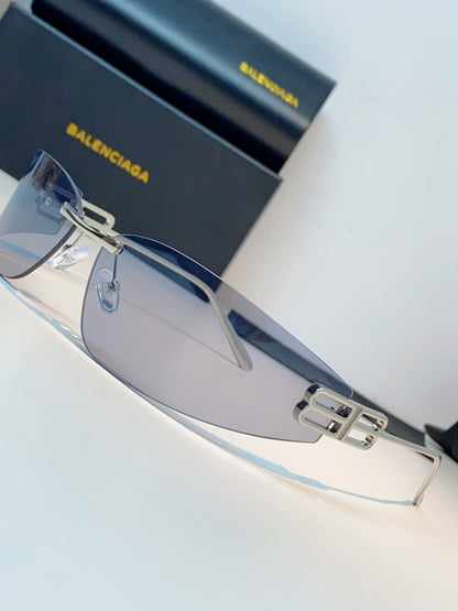 Balenciaga Lightweight Rimless Gray Lens Sunglasses for Men & Women - 399135 - detail image 7