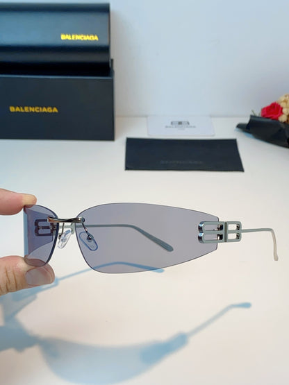 Balenciaga Lightweight Rimless Gray Lens Sunglasses for Men & Women - 399135 - detail image 6