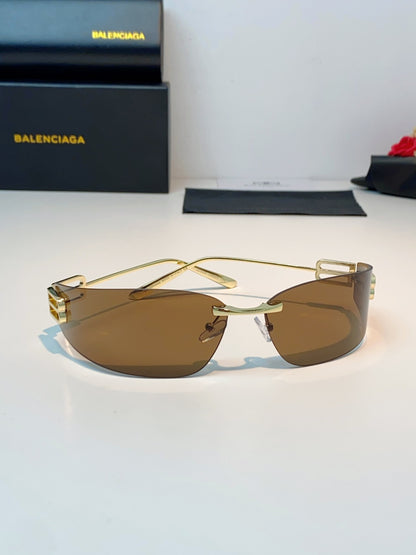 Balenciaga Lightweight Rimless Brown Lens Sunglasses for Men & Women - 399136 - detail image 2